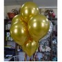 Набор шаров С днём рождения, золото, фольга, латекс, 6 шт. 